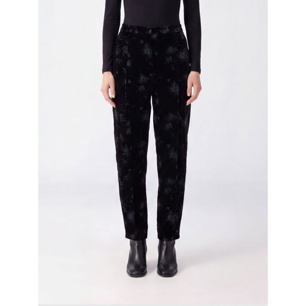 Pinko Women Pinko Floral Print Straight Trousers In Viscose Blend